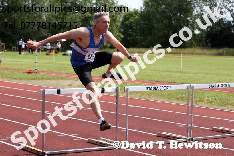 Mens 300 metres hurdles, 2019 NEMA Track and Field Champs, Monkton. Photo:  David T. Hewitson/Sports for All Pics